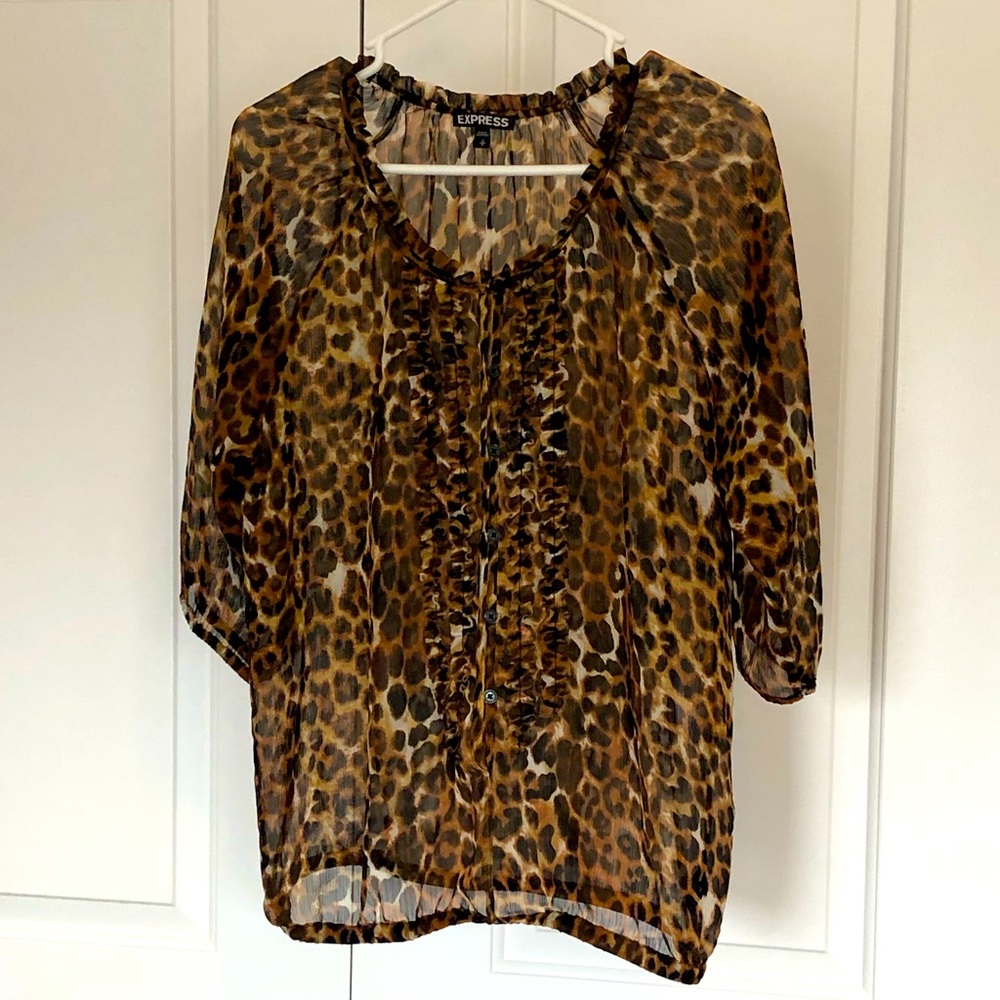 Express leopard print top